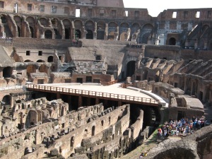 Arena restoration at the colosseum, Rome